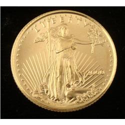 Gem UNC 2000 American Eagle $5 Gold Coin 1/10 Oz