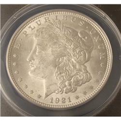 1921 Morgan Silver Dollar MS62 ANACS Certified