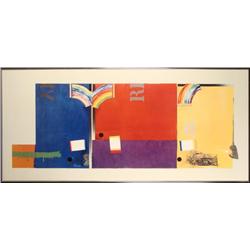 Large Pop Art Colorful Rainbow Collage Print