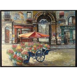 Vadik Suljakov Lrg Signed Print Fleurs d la Ville Paris