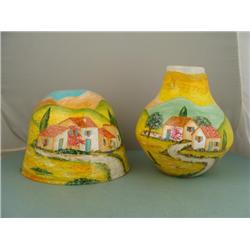 Novaro Signed Hand Painted French Art Glass Sculpture