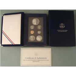 1993 US Bill of Rights Prestige Set w/Silver Dollar,COA