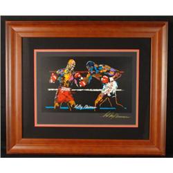 LeRoy Neiman Signed Boxing Print Holyfield vs. Bowe