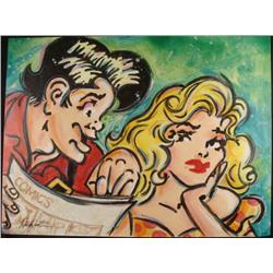 Duerrstein Orig Painting Little Abner and Daisy Mae