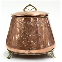 Jugendstil copper wine cooler