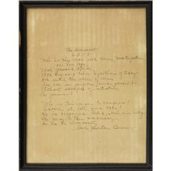 Adele Johnston Bussey signed poem