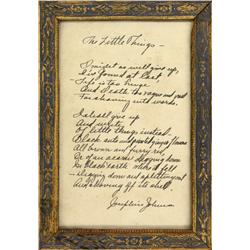Group of signed poems and prose