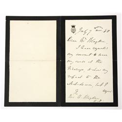 Signed British letters, Benjamin Disraeli