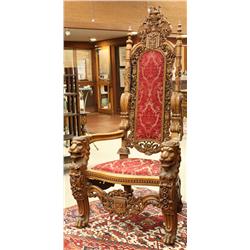 Renaissance Revival throne chair