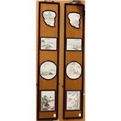 Set of Chinese Enamel Porcelain Plaques,Qing/Repub