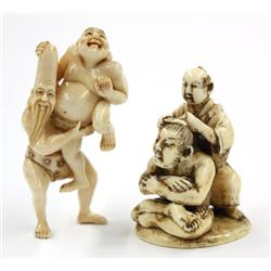 Japanese Ivory Figural Netsuke Carvings