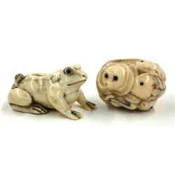 Japanese Ivory Figural Netsuke Carvings