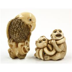 Japanese Ivory Figural Netsuke Carvings