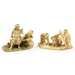 Japanese Ivory Figural Carvings