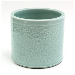 Chinese Green Glazed Brush Pot