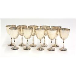 Mexican sterling wine goblets