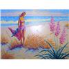 Image 1 : COLORFUL SERIGRAPH LTD ED LARGE BEHRENS STYLE BEACH SCENE