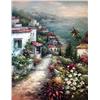 Image 1 : ITALIAN ARTIST ORIGINAL MEDITERRANEAN PAINTING ON CANVAS