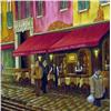 Image 2 : CAFE ITALIANA REALISTIC CANVAS OIL PAINTING RARE