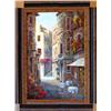 Image 1 : BEAUTIFULLY FRAMED ORIGINAL ART ON CANVAS EUROPE CAFÉ