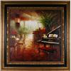 Image 1 : PIANO BAR SALE TEXTURED ORIGINAL FRAMED PAINTING