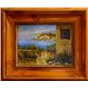 Image 1 : MEDITERRANEAN COLORFUL ORIGINAL FRAMED CANVAS HEAVY TEXTURE