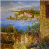 Image 2 : MEDITERRANEAN COLORFUL ORIGINAL FRAMED CANVAS HEAVY TEXTURE