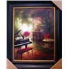 Image 1 : HUGE PIANO COLORFUL RARE SALE ORIGINAL FRAMED ART