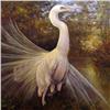 Image 3 : EGRET CUSTOM FRAMED LARGE PAINTING ON CANVAS
