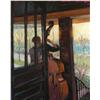 Image 2 : Shelby Keefe, Porch Concert, Oil on Canvas Triptych