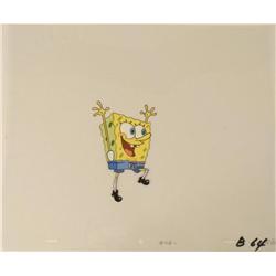 Original Cel Art Spongebob Jumping for Joy Animation