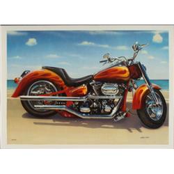 Valter de Morais Signed Motorcycle Art Print Cool Ride