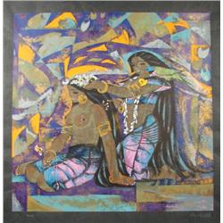 Zhou Ling COLOR MY WORLD Yunnan School Rice Art Print