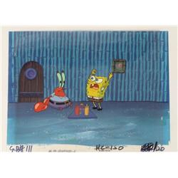 Outraged SpongeBob Original Cel Animation Background