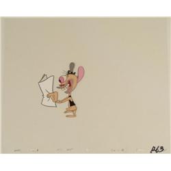 Reading Original Ren And Stimpy Newspaper Cel Animation
