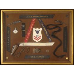 RARE COLLECTION OF SPAN-AM AND WWI NAVAL ARTIFACTS FRMD