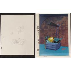 Spongebob Background Original Animation Drawing Cel Art
