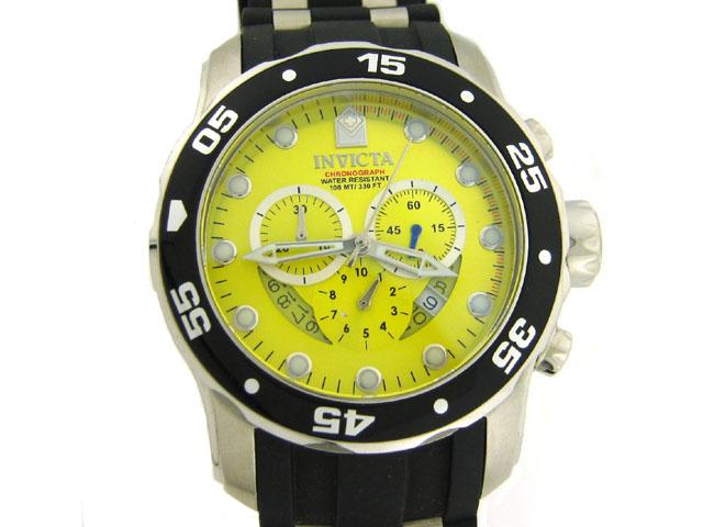 invicta pro diver yellow face