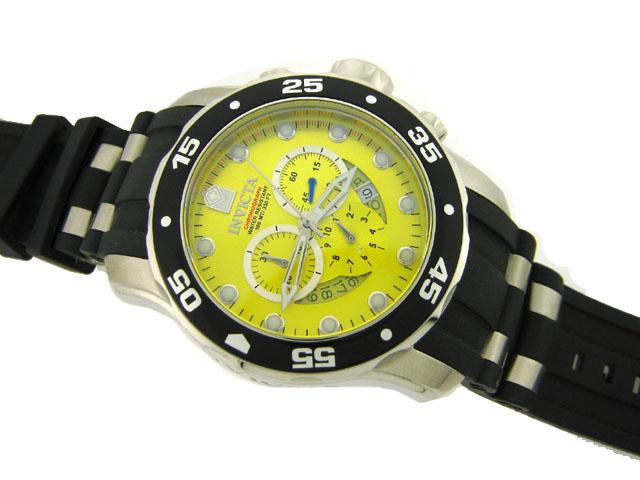 invicta watch yellow face