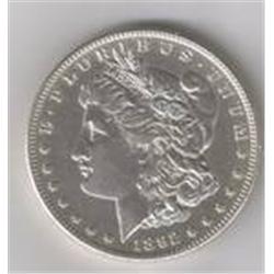 1892-S A TRUE GRADE AU-58+ MORGAN SILVER DOLLAR, COULD BE A MS-60+$35,000