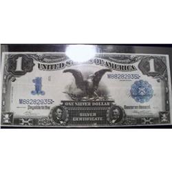 1899 $1 "Black Eagle" Large Size Silver Certificate, AU+