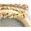 Image 2 : 14k Two Toned Gold Bracelet with Diamonds