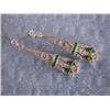 Image 2 : 18k White Gold Earrings with Diamonds and Tsavorite