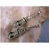 Image 3 : 18k White Gold Earrings with Diamonds and Tsavorite