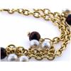 Image 1 : 14k Gold Bracelet with Pearls and Gemstones