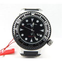 Swiss Legend Stainless Steel Rubber Strap Watch