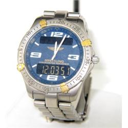 Breitling Stainless Steel Chronometre Mens Watch