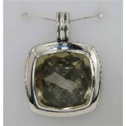 David Yurman Silver, Lemon Citrine Pendant