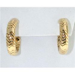 Bvlgari 18K Yellow Gold Earrings