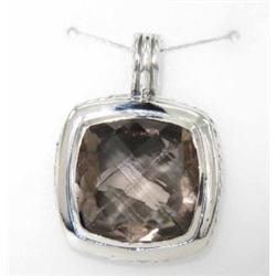 David Yurman Silver, Smoky Topaz Pendant